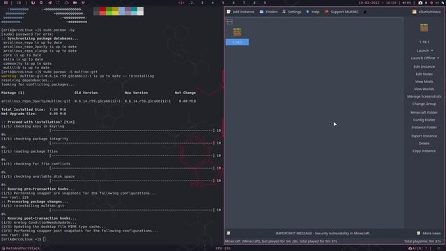 ArcoLinux : 2645 Multimc - multi minecraft launcher is on our repo - have fun смотреть онлайн