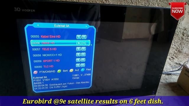 Eurobird @9east satellite latest channels update, more channels have received at my location смотреть онлайн