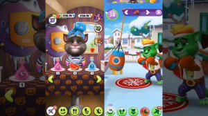 MY Talking tom 2 VS Talking Tom Toilet poop /Android ios Gameplay /kids for games HD