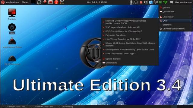 Ultimate Edition 3.4 - Linux (based on Ubuntu 12.04 LTS) - quick overview смотреть онлайн