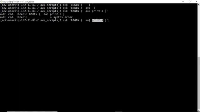 awk scripting | Define a variable and display a variable | Execute multiple statements смотреть онлайн