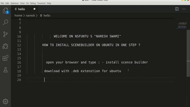 install scene builder on ununtu( just linux ) | Naresh swami смотреть онлайн