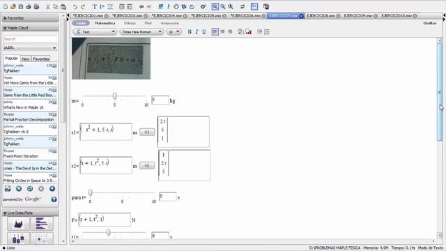 Aplicacion de ejercicios con el Maple смотреть онлайн