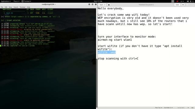 crack WEP wifi password with wifite! смотреть онлайн