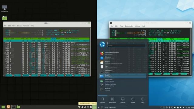 Kubuntu 19.10 vs Linux Mint 19.3 Resource Usage Comparison смотреть онлайн