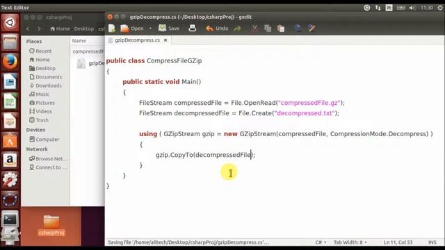 mono c# decompress file with gzip смотреть онлайн