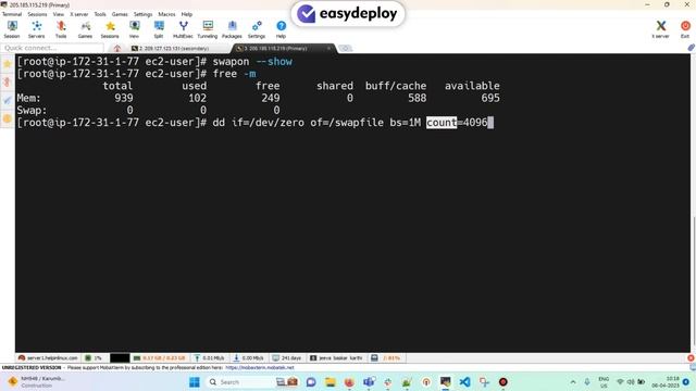 How to create swap space on Linux (Amazon EC2 instance) | 2023 смотреть онлайн