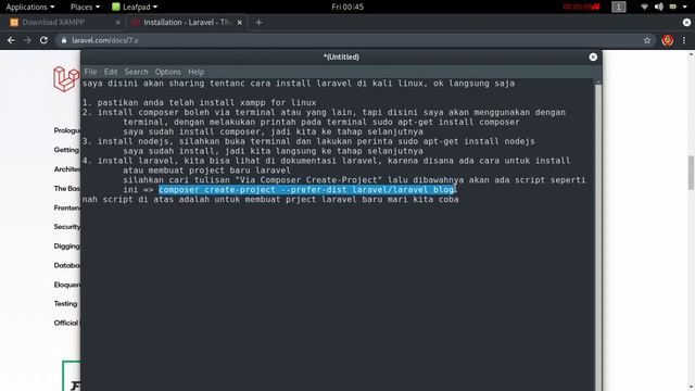Cara Install Laravel Di kali Linux смотреть онлайн