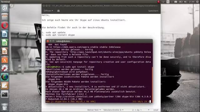 Skype auf Linux Ubuntu Installieren смотреть онлайн