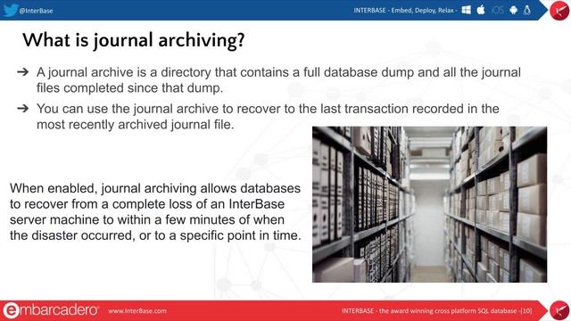 Journaling for Disaster Recovery in InterBase смотреть онлайн