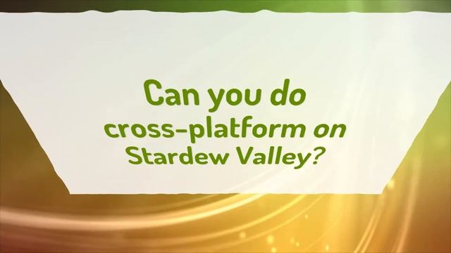 Can you co op Stardew Valley switch and PC? смотреть онлайн