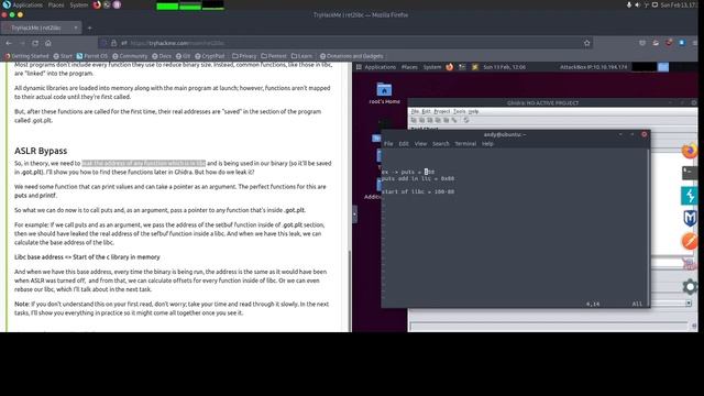 ret2libc ASLR Bypass - 64 bit Linux смотреть онлайн