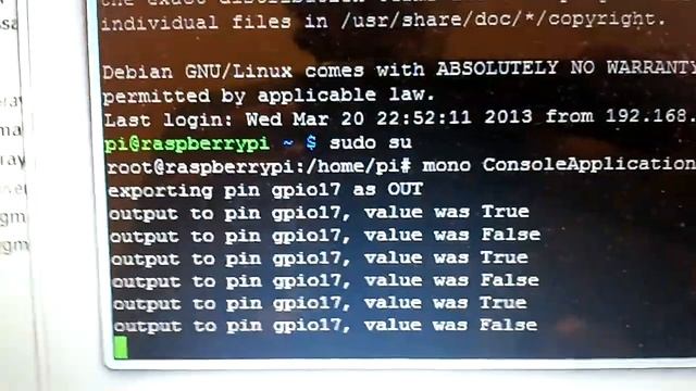 Mono GPIO RaspberryPi - Test 2 смотреть онлайн
