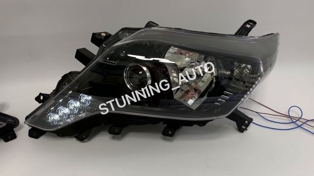 Фары Toyota Land Cruiser Prado 150 черные смотреть онлайн