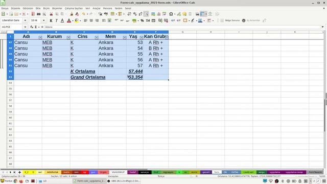 12- E: LibreOffice Calc -Hesap Tablosu- :Alt Toplamlar смотреть онлайн