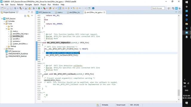 Tutorial 11: LAB - External Interrupt ( EXTI ) Interfacing in STM32 using STM32CUBEMX смотреть онлайн