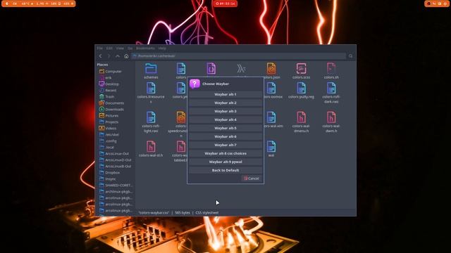 ArcoLinux : 3799 Waybar based on python-pywal or wal - press alt+shift+ n first - the reason смотреть онлайн