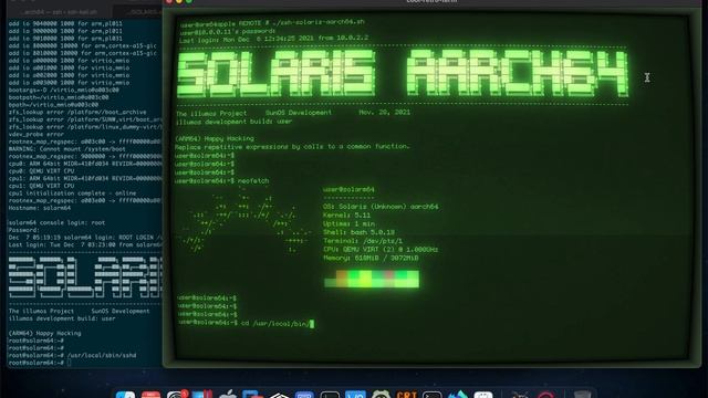 Solaris aarch64 in Qemu смотреть онлайн