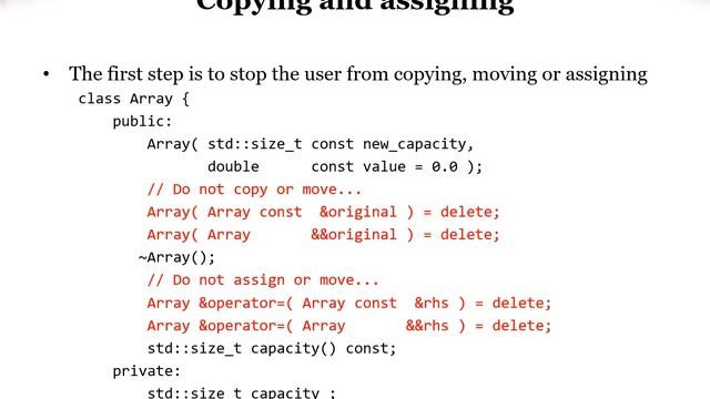 4 10 Classes, copies, assignment and the destructor смотреть онлайн