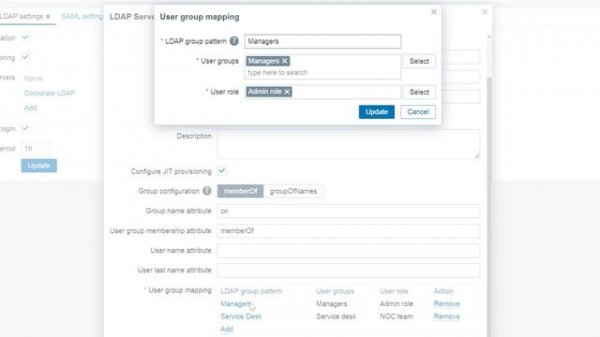 Just-in-time (JIT) LDAP user provisioning in Zabbix