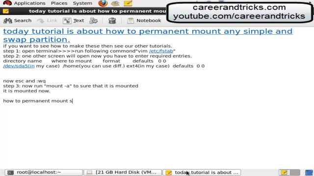 How to Mount Simple and Swap Partitions Permanently Or Automatically in linux смотреть онлайн