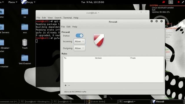 how to install firewall in kali linux 2 0 & open ports смотреть онлайн