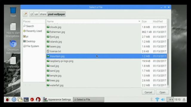 Change Desktop Background Raspbian Pixel смотреть онлайн
