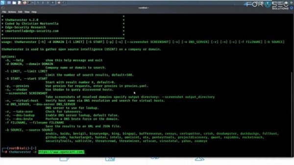 TheHarvester | Kali Linux | Passive Reconnaissance Tool