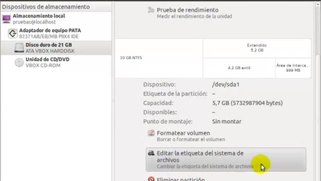 Linux Ubuntu 10.10 - Nombrar particiones смотреть онлайн