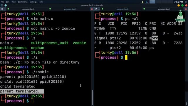 Zombie Process in C смотреть онлайн