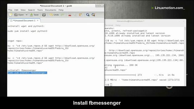 [Linux] Install Facebook messenger in Fedora 18/19 смотреть онлайн