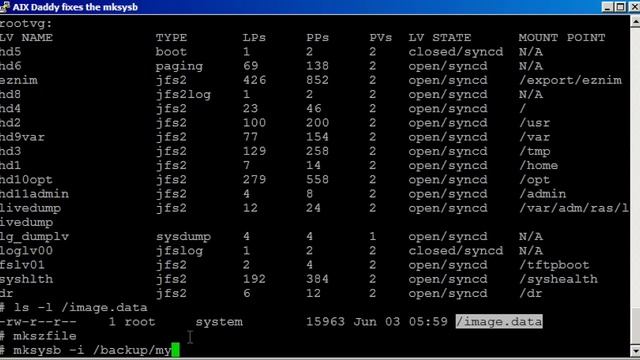 Can the AIX Daddy fix his mksysb backup? смотреть онлайн