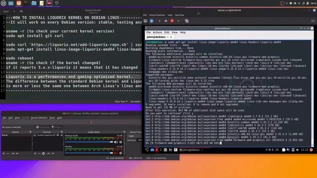 Install Liquorix Kernel on Debian Linux смотреть онлайн