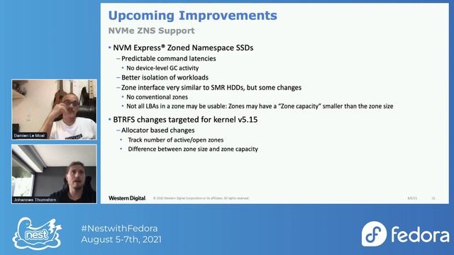 Getting In The Zone: btrfs on SMR HDDs and NVMe ZNS SSDs смотреть онлайн