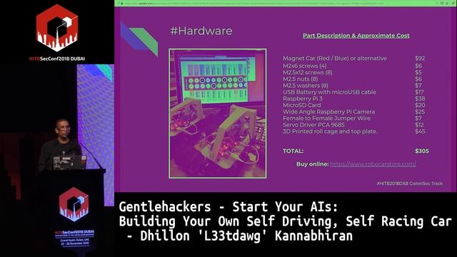 #HITB2018DXB: Building Your Own Self Driving, Self Racing Car - Dhillon 'L33tdawg' Kannabhiran смотреть онлайн