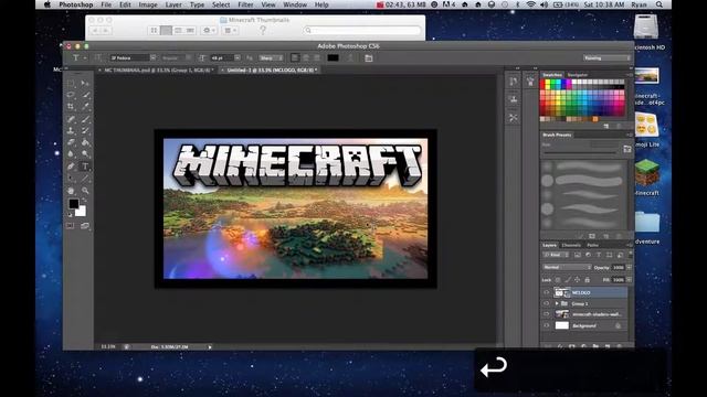 "How to make a Minecraft thumbnail in Photoshop CC/CS6/CS5 + Download link смотреть онлайн