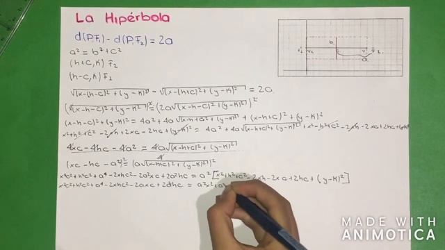 deducción de la fórmula de la hipérbola con centro (h,k) смотреть онлайн