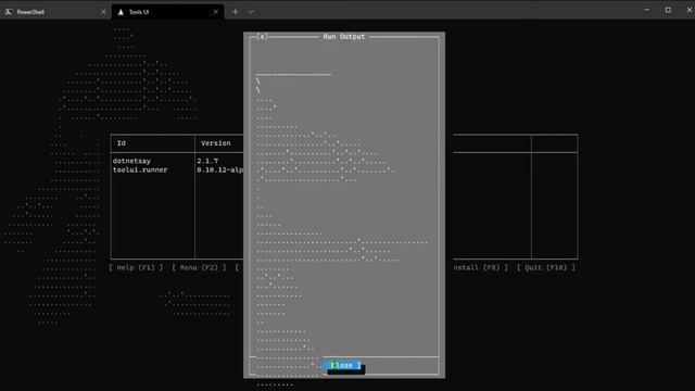 ToolUI.Runner tool (Consolonia Example) смотреть онлайн