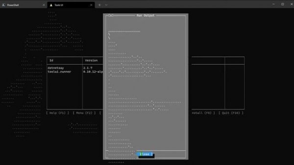 ToolUI.Runner tool (Consolonia Example)