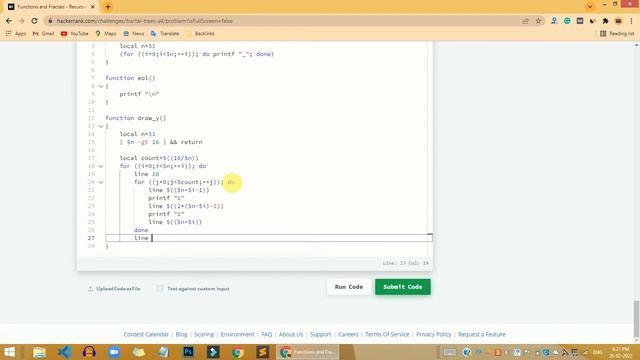 HackerRank Functions and Fractals - Recursive Trees - Bash! problem solution | Linux Shell solution смотреть онлайн
