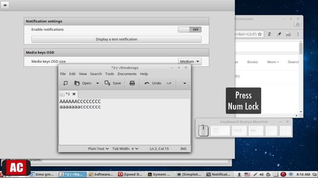 Linux Mint Cinnamon-Status Lights for Caps Lock смотреть онлайн
