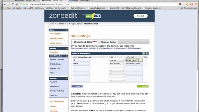 ZoneEdit: Set Up DNS смотреть онлайн