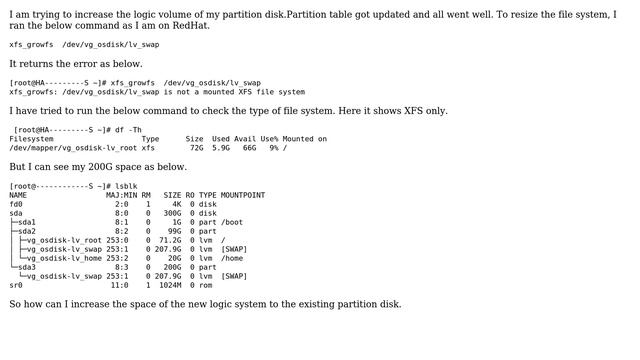 DevOps & SysAdmins: xfs_growfs: is not a mounted XFS filesystem смотреть онлайн