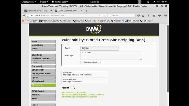 32 - الحلقة الثانية والثلاثين - Kali linux for web pen-tester - XSS Stored easy смотреть онлайн
