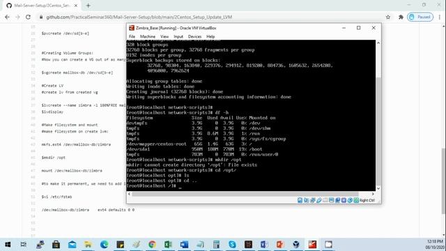 Linux Mail Server Administration: Part 3 LVM Disk Configuration for Zimbra Storage смотреть онлайн