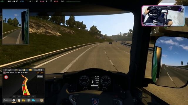 Euro Truck Simualtor 2 on Minis Forum UM790-Pro | Manjaro Linux смотреть онлайн