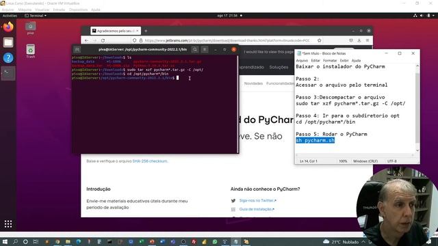 Aula08 - Módulo02 - Trilha: Fundamentos em Python - Instalação do PyCharm no Linux смотреть онлайн