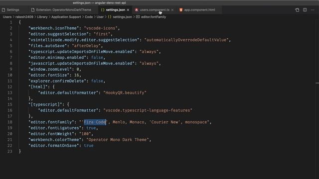 How to Install Operator Mono & FIRA Code Font Ligature in VSCode смотреть онлайн