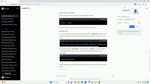 how to install python tar gz in linux смотреть онлайн