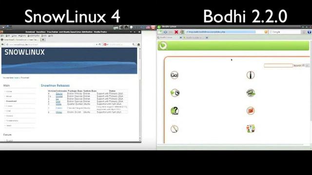 Bodhi 2.2.0 vs Snowlinux 4 (Ubuntu+Enlightenment vs Debian+Enlightenment) смотреть онлайн